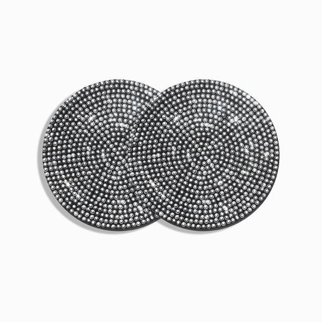 2PCS Diamond Car Coaster Water Cup Slot Non-Slip Mat Silica Gel Pad Bling Car Coasters Silicone Crystal Car Cup Holder Mat Car Gadget Universal Bling Car Cup Mat Holder Insert Crystal Rhinestone Vehicle Cup Coaster Bling Car Accessories for Woman - Image 4