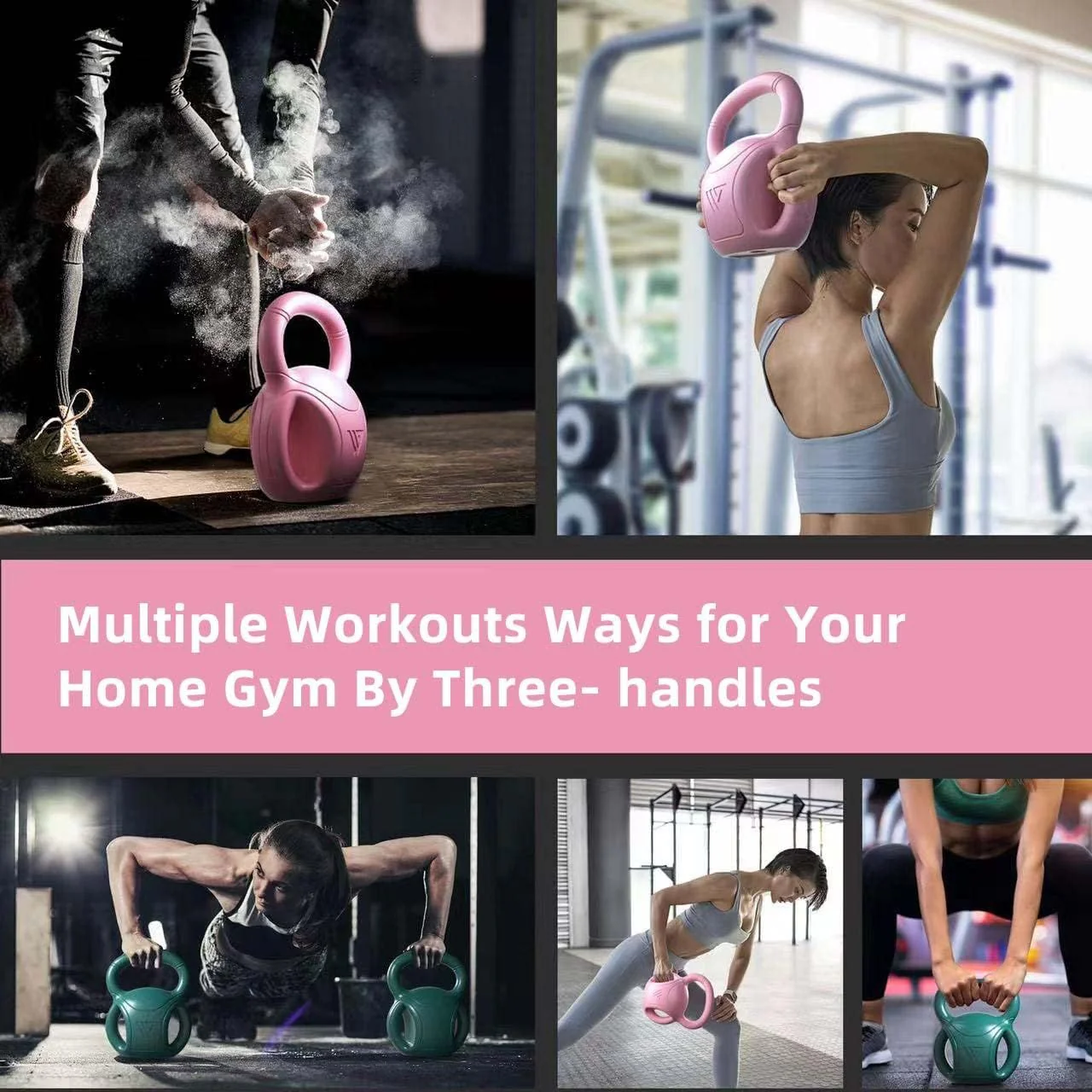 3 Handle Kettlebells Weight - Weight for Women Options 5, 10, 15 and 20 LB for Russian Twists AB Exercise, Weightlifting and Core Fitness Exercise Home Gym [Single in Sold] - Image 21