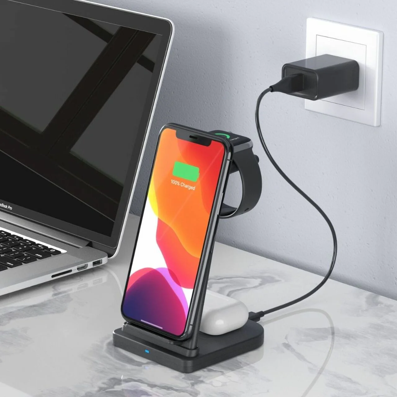 3-in-1 Fast Wireless Charging Stand for Phones, Apple Watch & AirPods - Image 13