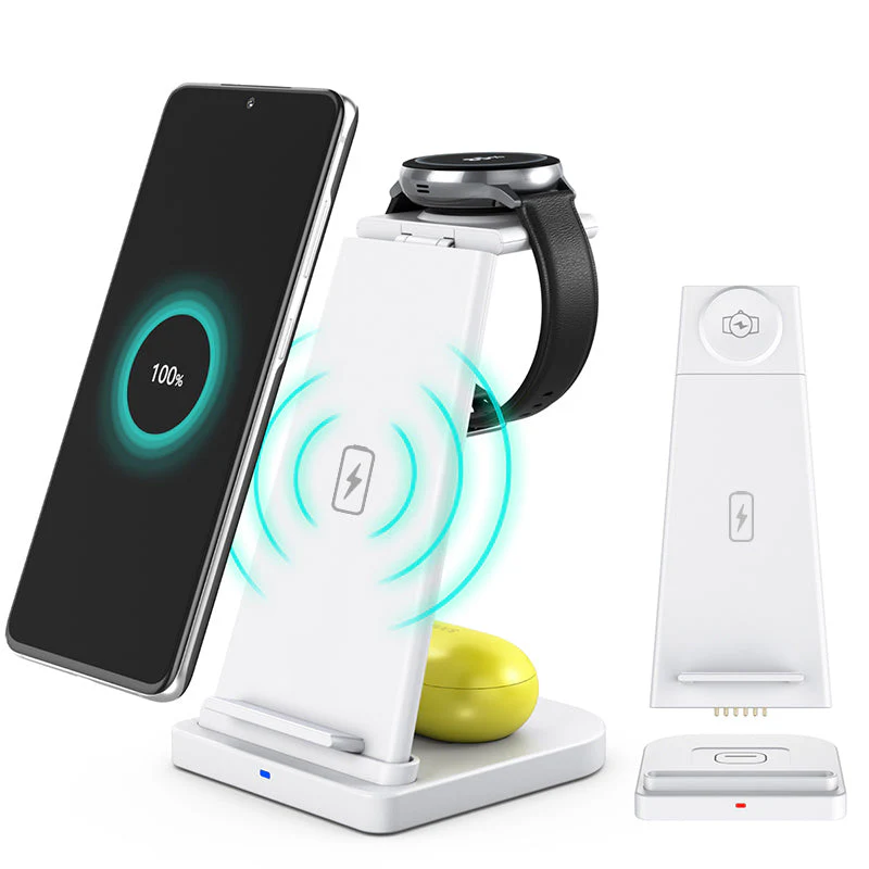 3-in-1 Fast Wireless Charging Stand for Phones, Apple Watch & AirPods - Image 2