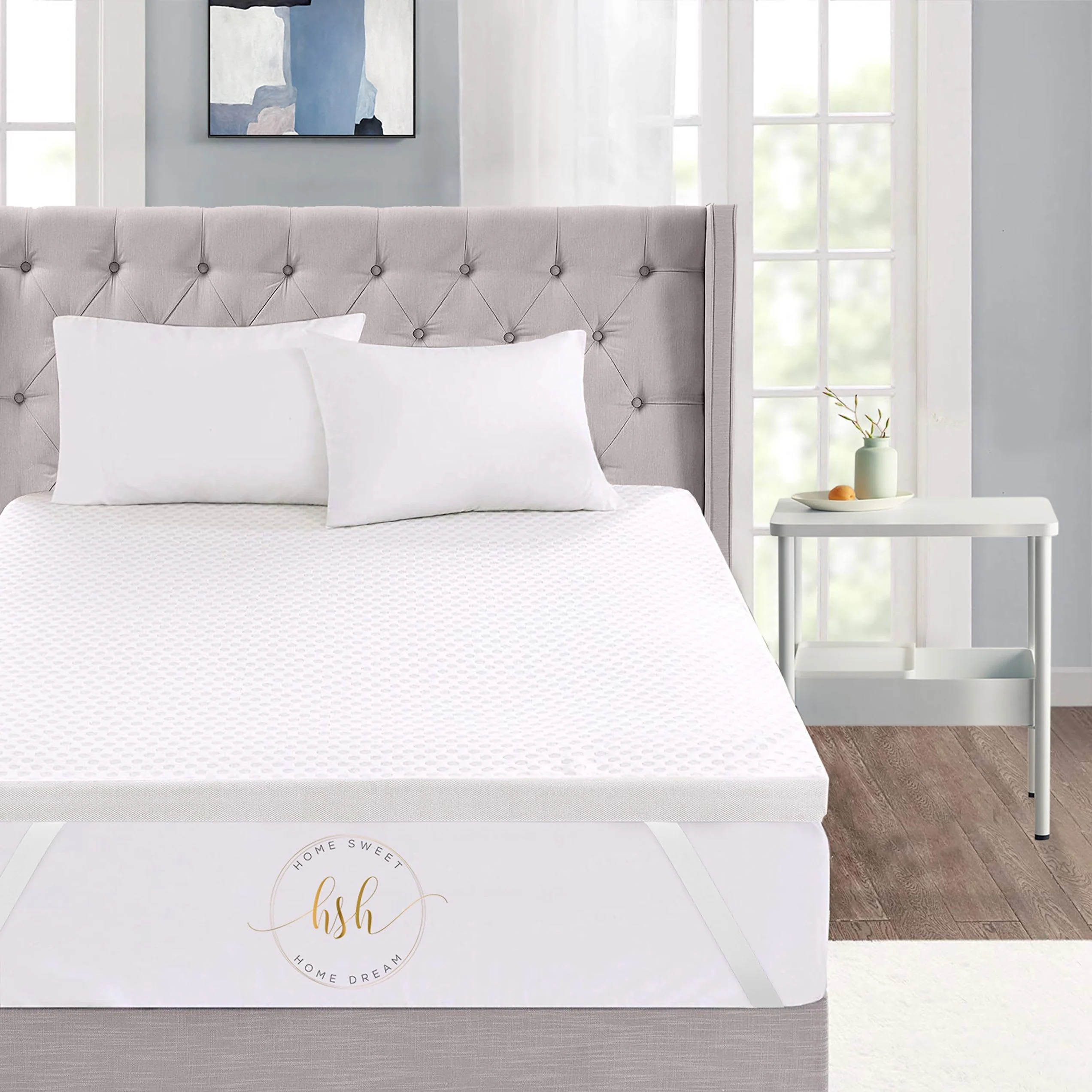 3 Inch Memory Foam Mattress Topper – Cooling Bamboo Cover Removable & Washable - Image 5