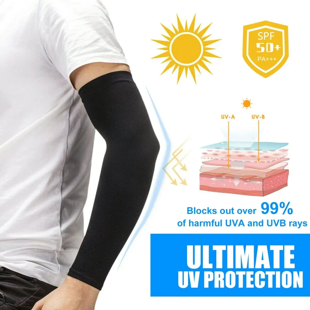 3 Pairs UV Protection Cooling Arm Sleeves - Image 14