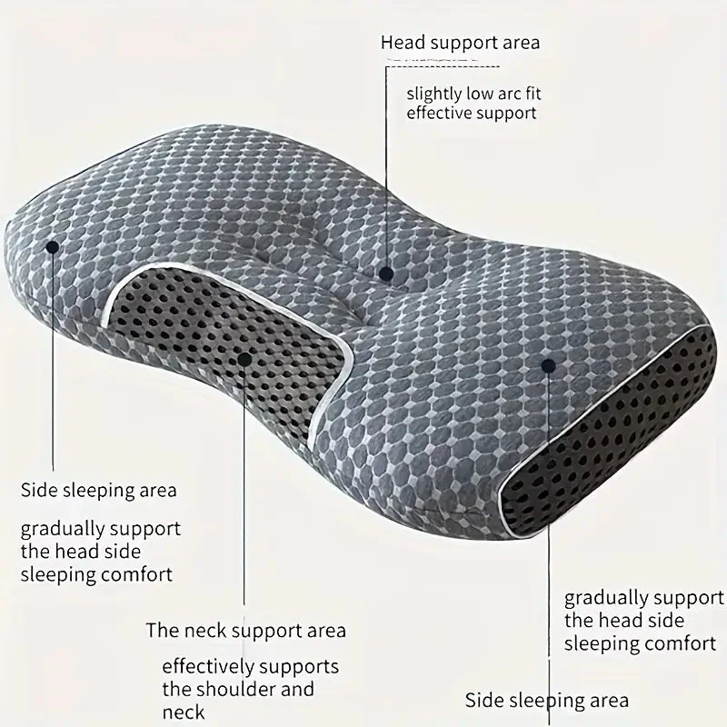 3D Knitted Cotton Massage Pillow – Breathable Neck & Shoulder Support - Image 5