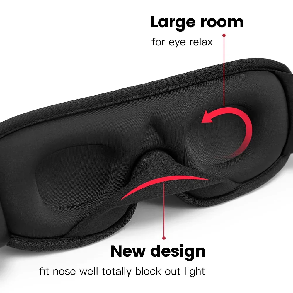 3D Sleeping Mask – Soft Padded Eye Shade with Light Blockout - Image 2
