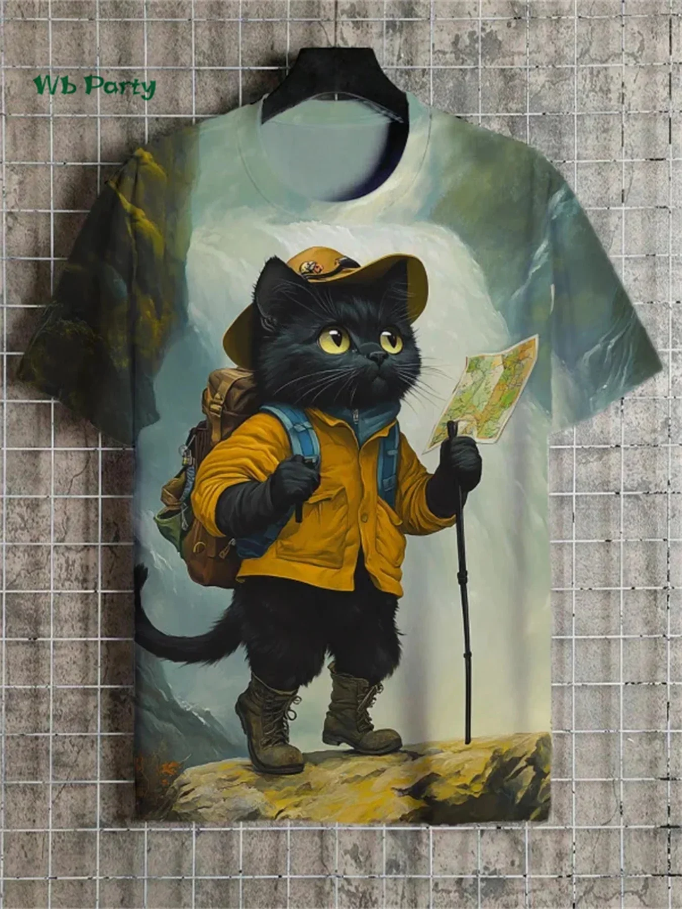 🐱  3D Travel Cat Print T-Shirt – Playful Summer Streetwear - Image 8