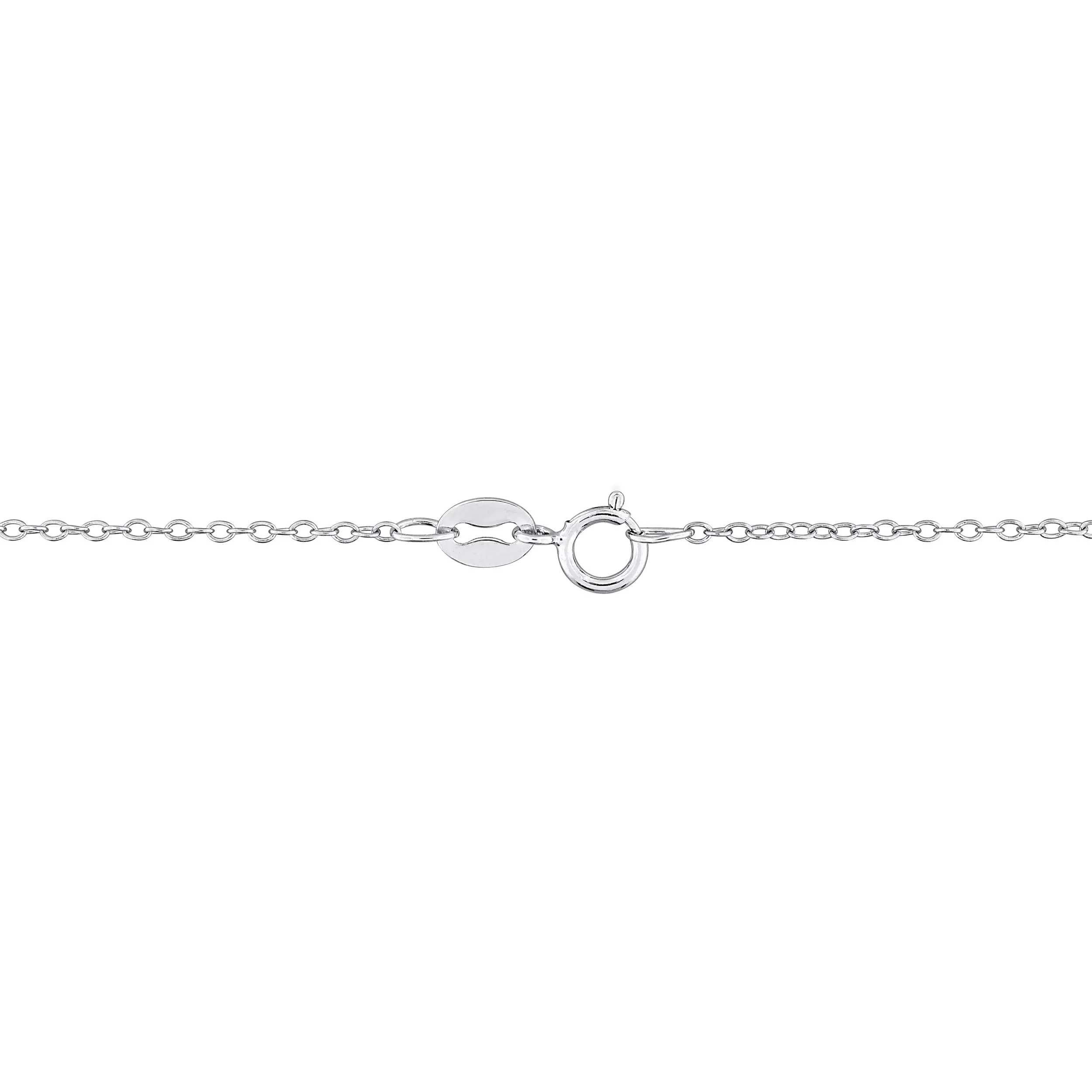 4 CT TGW Black Agate Necklace With Chain Silver Length (inches): 17 - Image 2