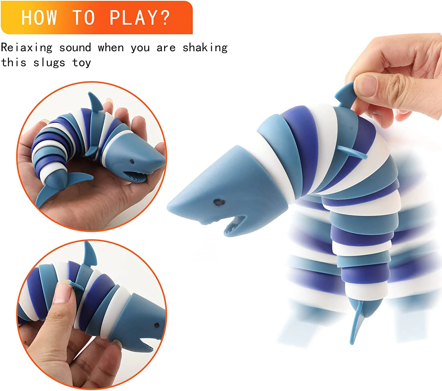 4-Pack Jiggle Wiggle 7-Inch Jumbo Fidget Slug Toy - Image 8