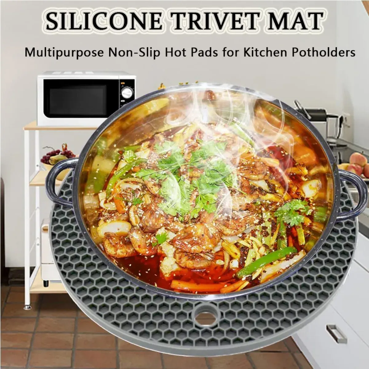 4-Pack Multi-Purpose Silicone Trivet Mats - Image 13