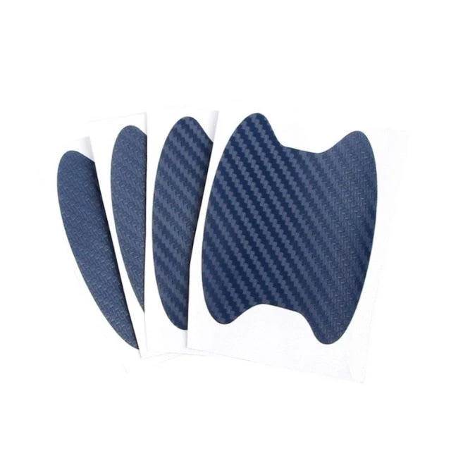 4pcs Universal Carbon Fiber Auto Car Door Handle Stickers Car Handle Protection Premium Car Door Cup Scratch Protector TPU Carbon Fiber Like 3D Stickers Universal Auto Door Cup Scratch Protection Cover Car Handle Anti Scratch Stickers Car Accessories - Image 3
