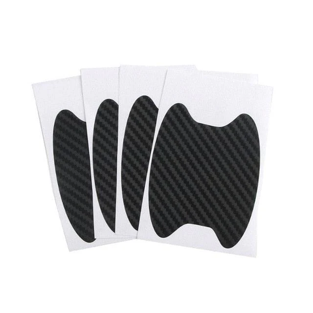 4pcs Universal Carbon Fiber Auto Car Door Handle Stickers Car Handle Protection Premium Car Door Cup Scratch Protector TPU Carbon Fiber Like 3D Stickers Universal Auto Door Cup Scratch Protection Cover Car Handle Anti Scratch Stickers Car Accessories - Image 4