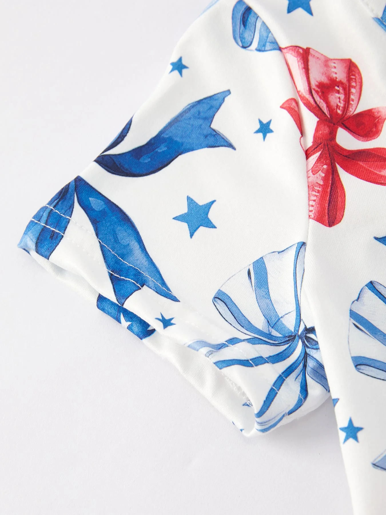 4th Of July Bow Star Girls Dress - Image 9