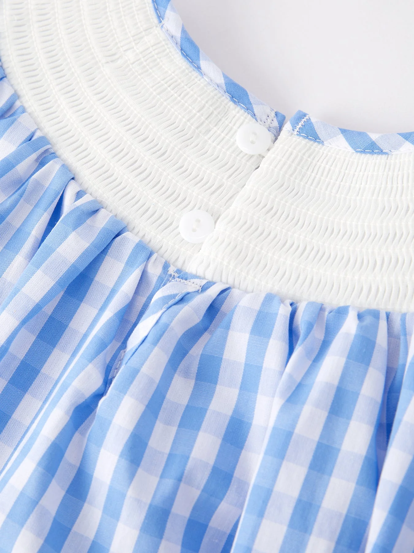 4th of july Flag Embroidery Smocking Girls Dress - Image 4