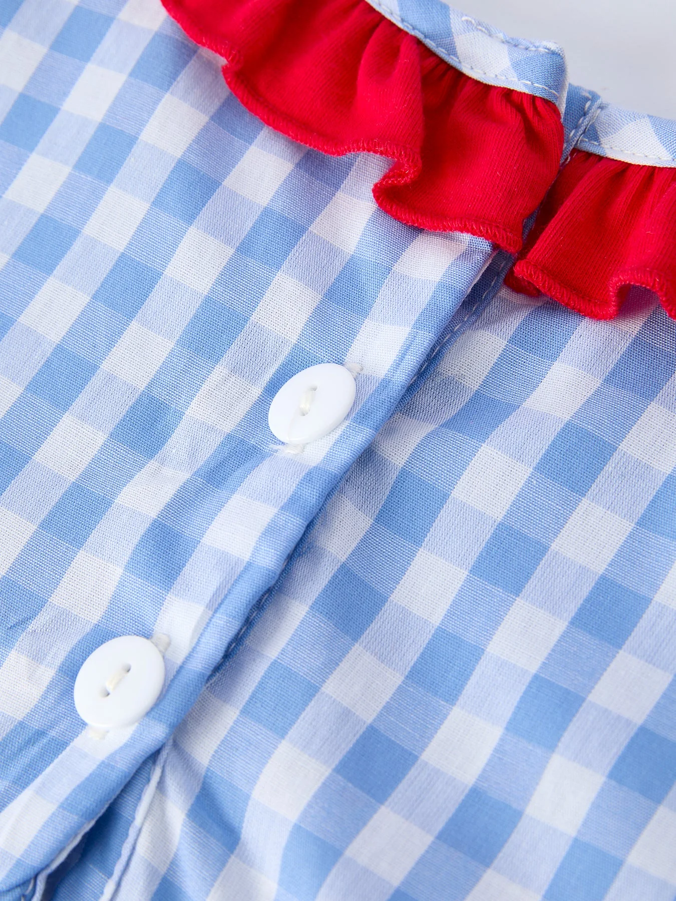 4th of July Plaid Girls Smocked Toddler Girl Dress - Image 5