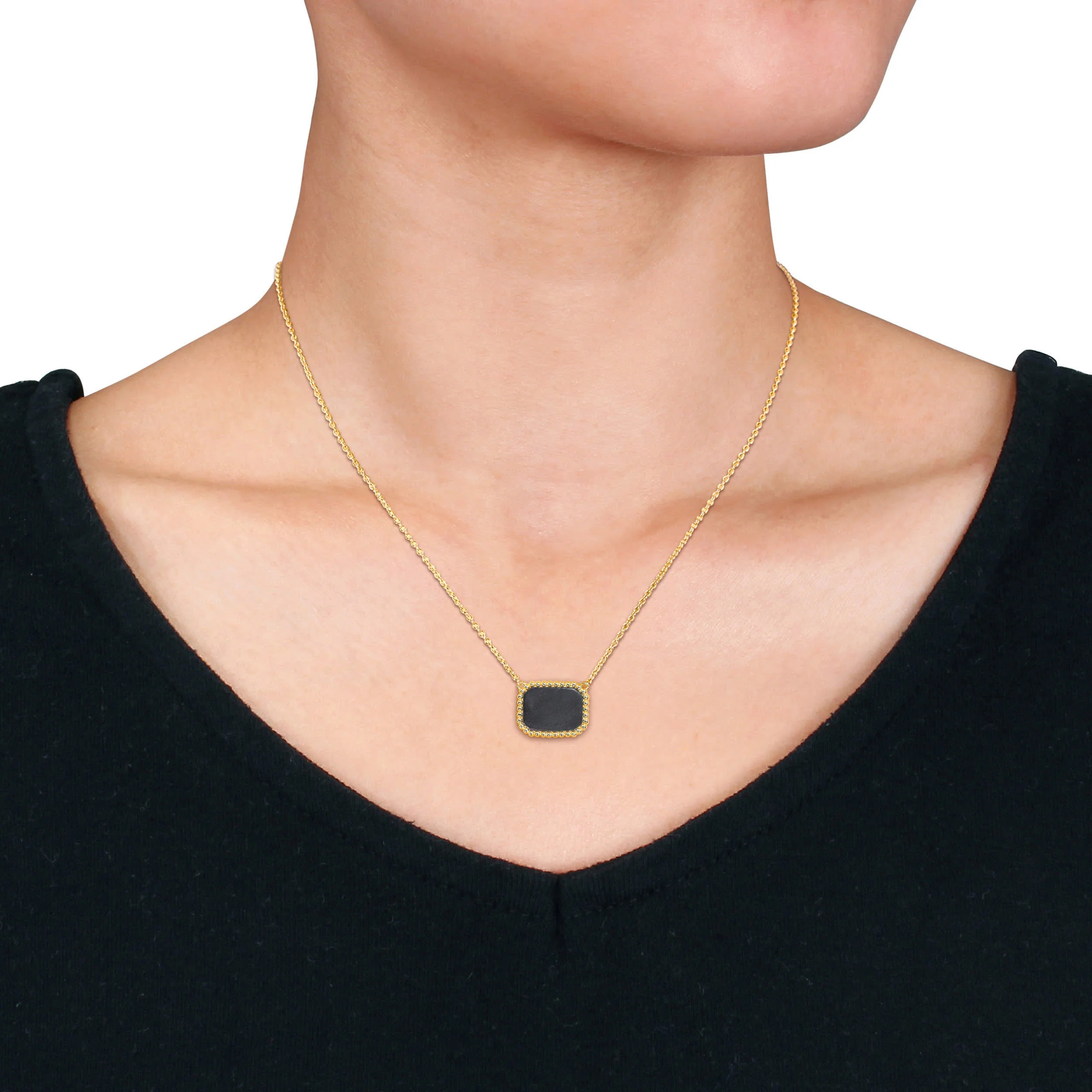 5 CT TGW Hematite Necklace With Chain Yellow Silver Length (inches): 17 - Image 4