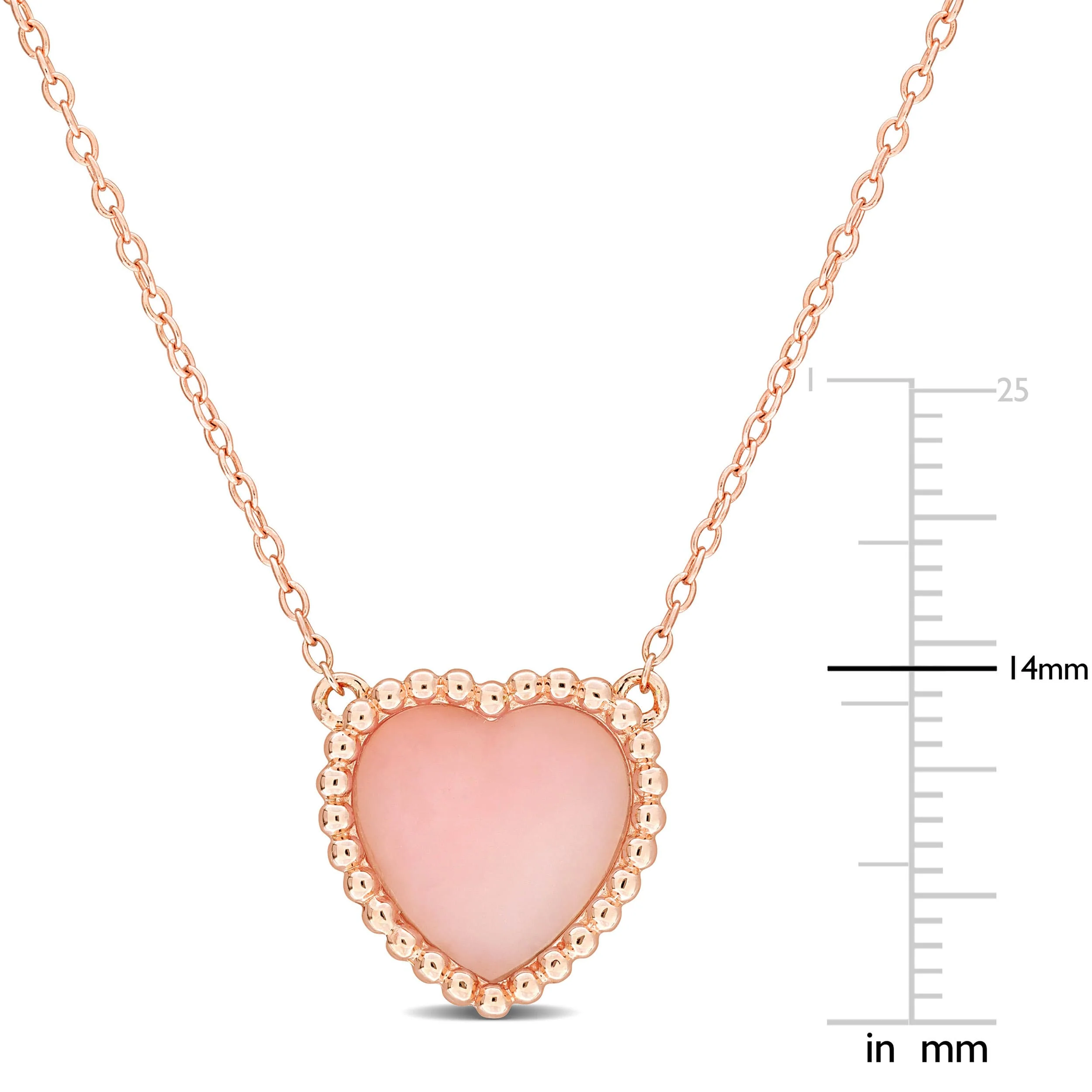 5 CT TGW Pink Opal Necklace With Chain Pink Silver Length (inches): 17 - Image 3