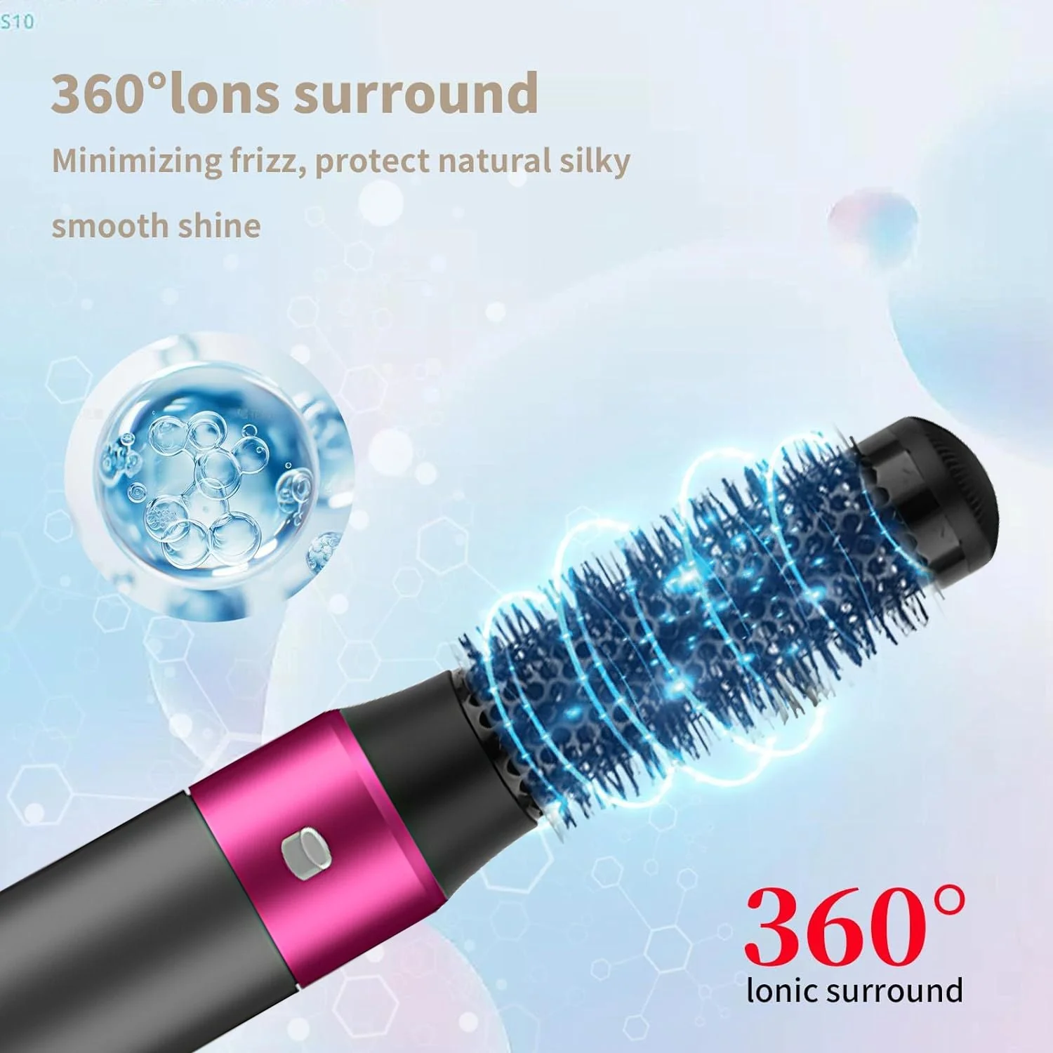 5 in 1 Hair Dryer Brush Kit, Blow Dryer Brush for Drying, Straightening, Volumizing, Curling and Styling Hair - 1000W - Gold - Image 3