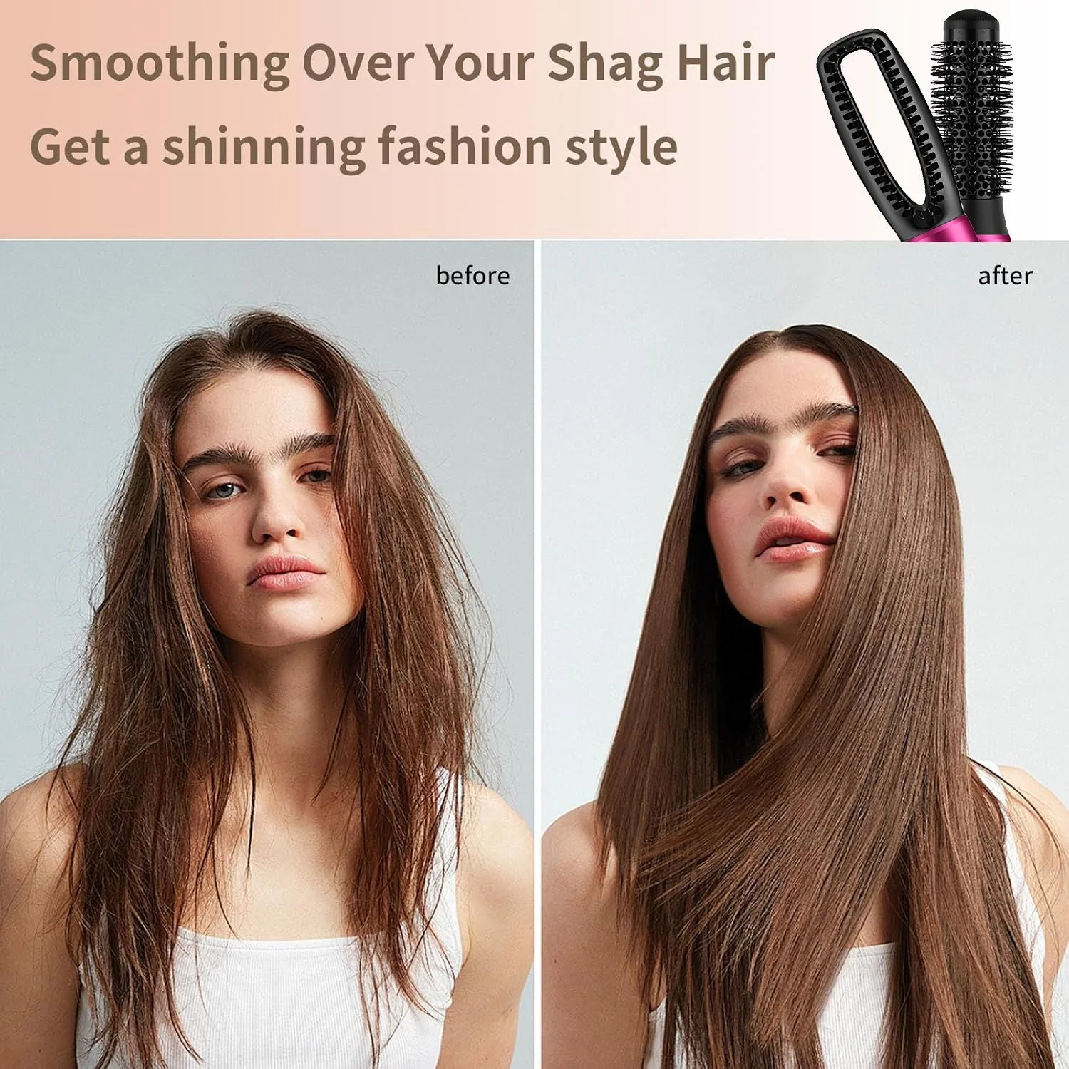 5 in 1 Hair Dryer Brush Kit, Blow Dryer Brush for Drying, Straightening, Volumizing, Curling and Styling Hair - 1000W - Gold - Image 7