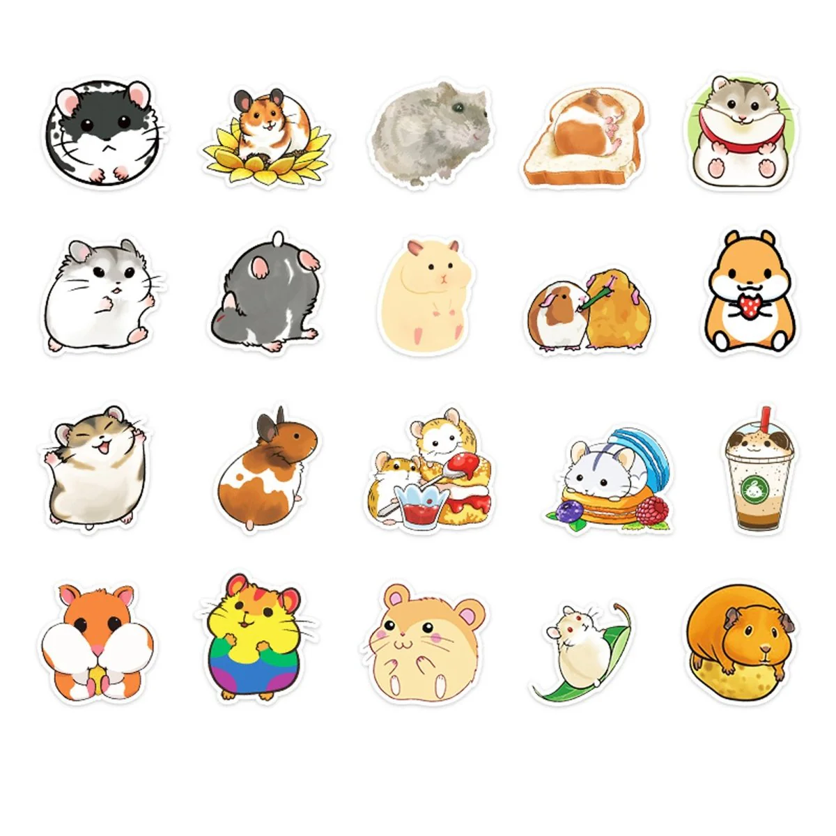 50 Hamster Vinyl Stickers – Waterproof Cute Decals for Decor - Image 4
