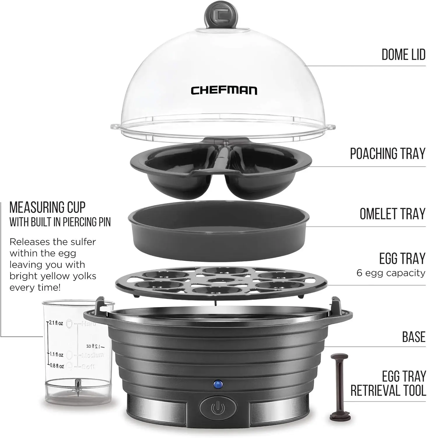 🍳 6‑Egg Rapid Electric Cooker – Steam, Poach & Boil with Ease - Image 5