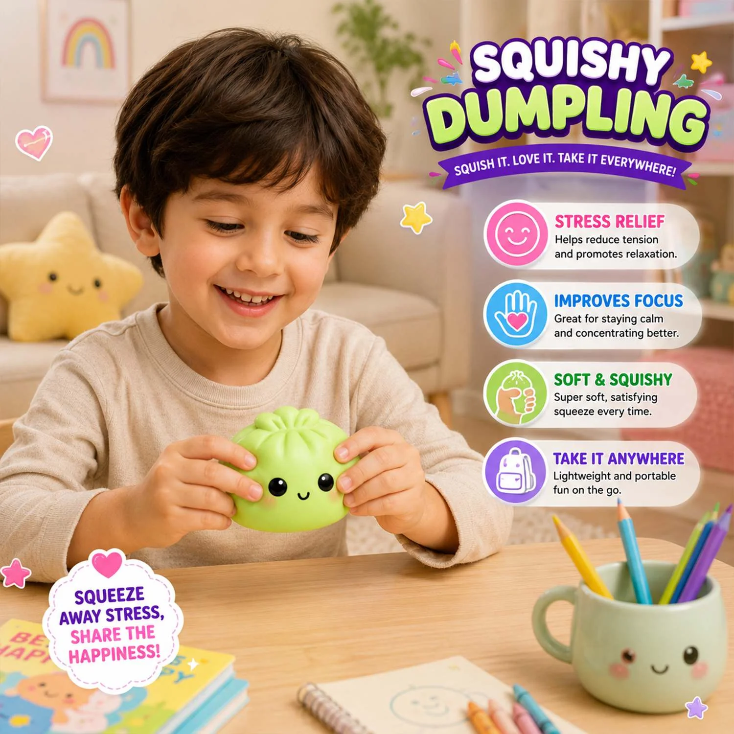 6-Pack Squishy Sensory Stress Relief Squeeze Toys - Image 24