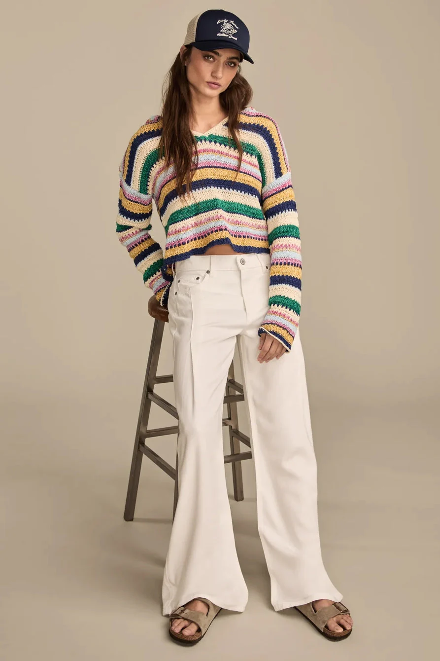 Lucky Brand Women's Wide Leg Pleated Liquid Denim Luxe Palazzo - Image 3