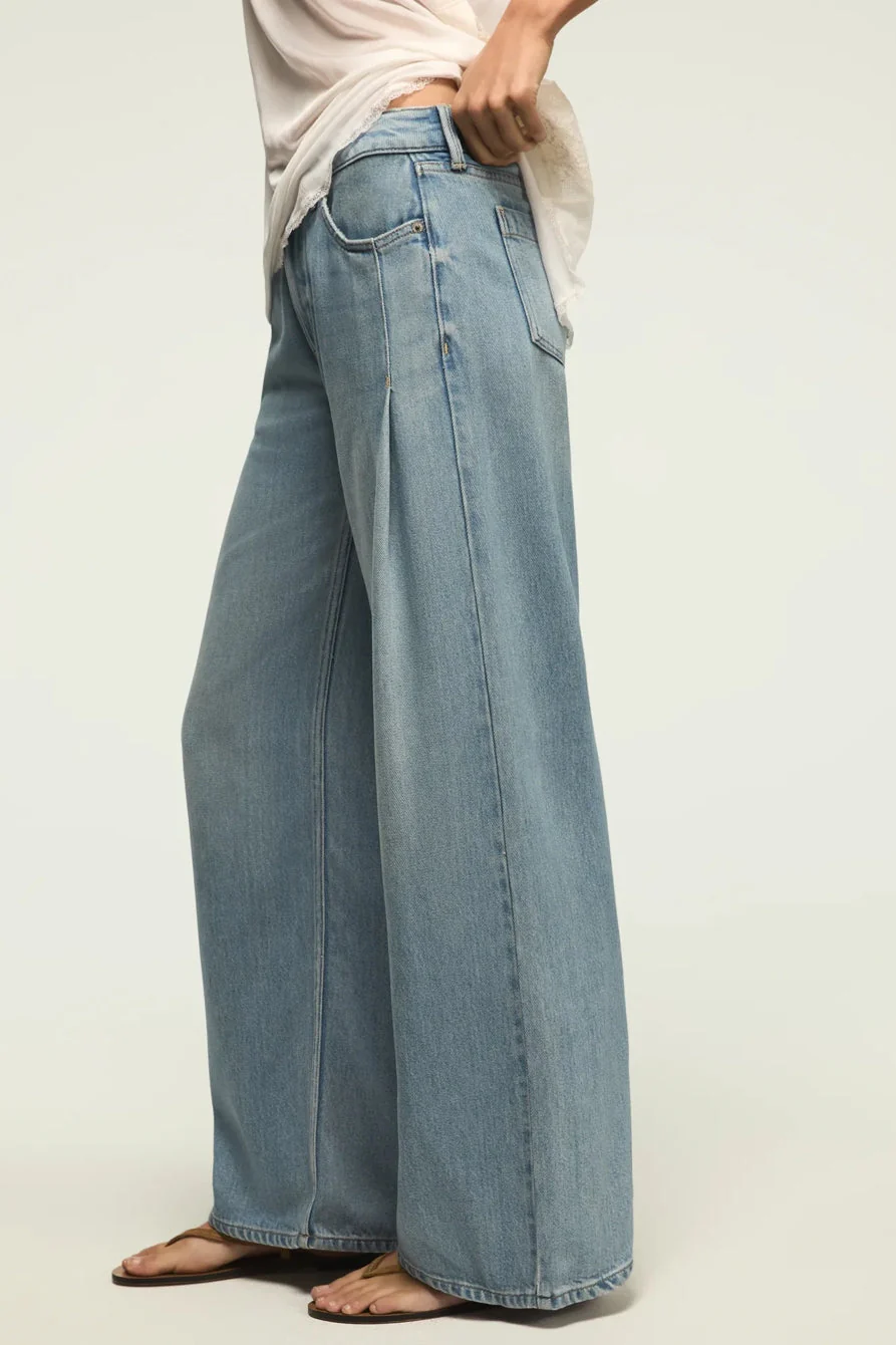 Lucky Brand Women's Pleated Liquid Denim Luxe Palazzo - River - Image 4