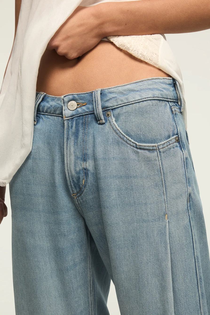 Lucky Brand Women's Pleated Liquid Denim Luxe Palazzo - River - Image 6