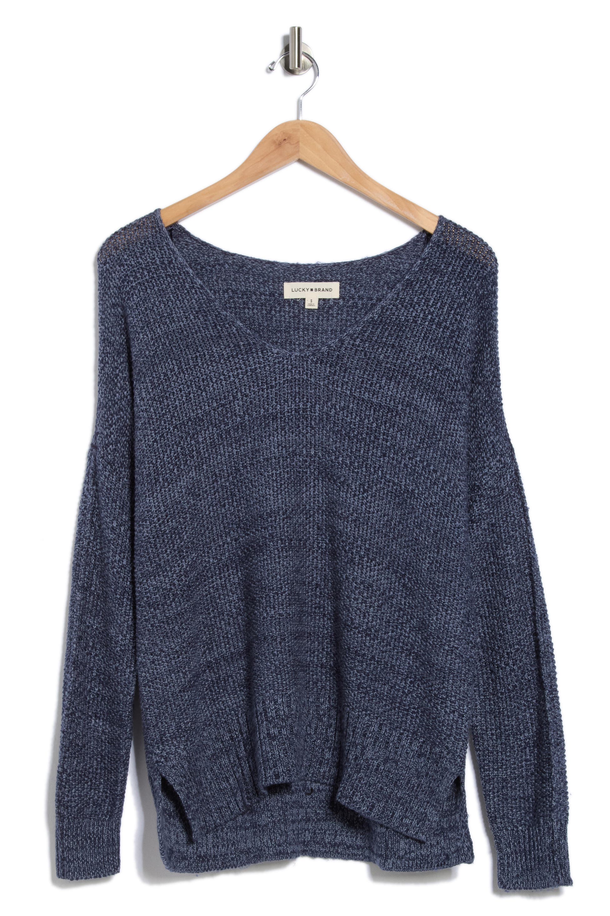 Lucky Brand Women's Spring Weight V Neck Pullover - American Navy - Image 3