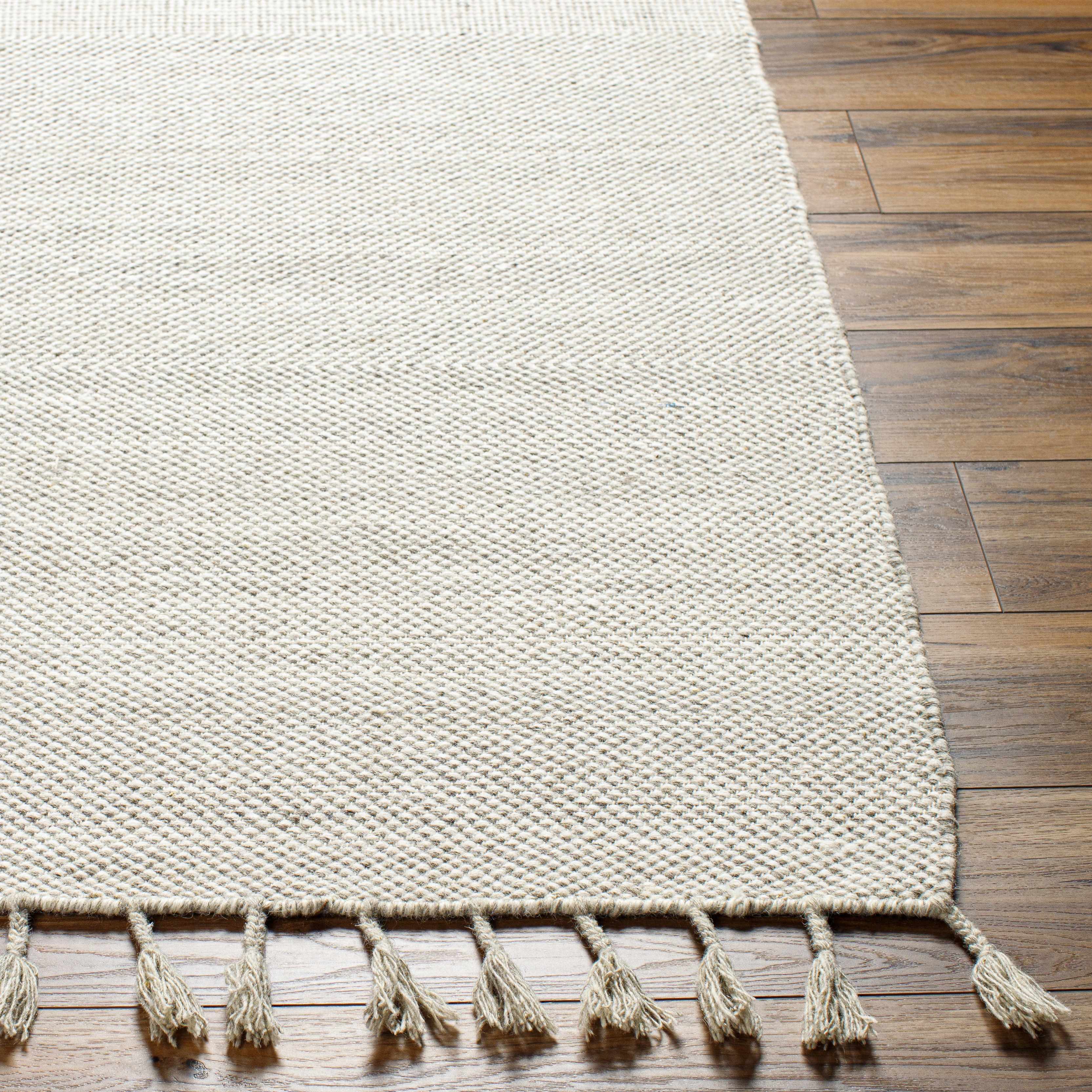 Abhay Beige Wool Area Rug - Image 8
