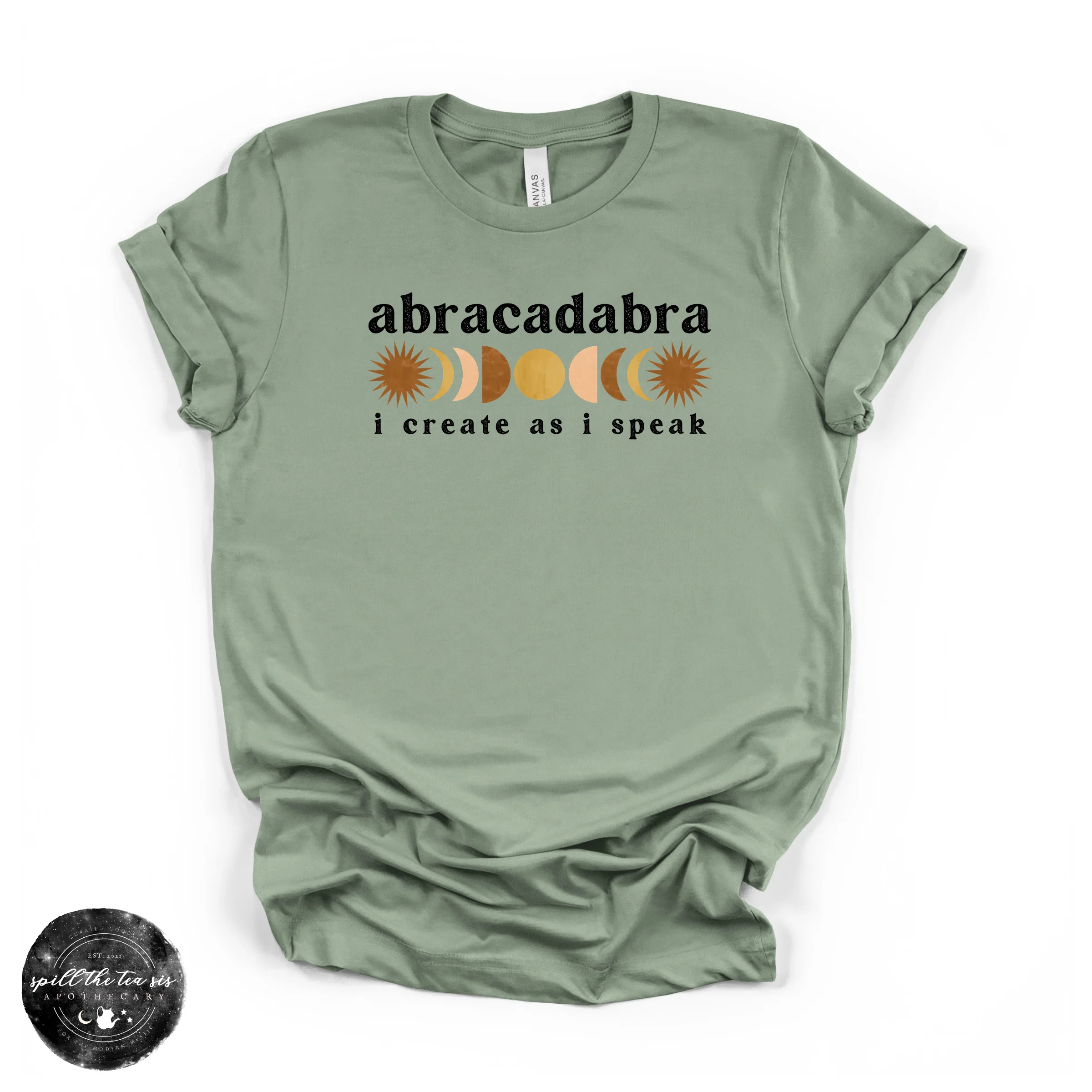 Abracadabra I Create As I Speak Tee | Manifestation Graphic T-Shirt - Image 3