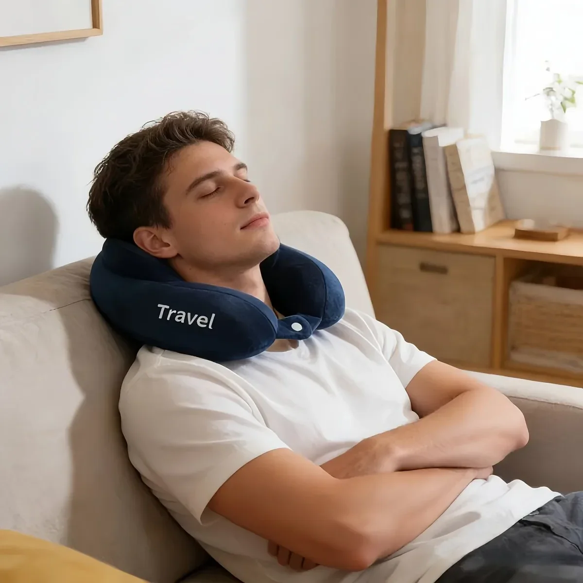 Adjustable Button Travel Neck Pillow - Image 16