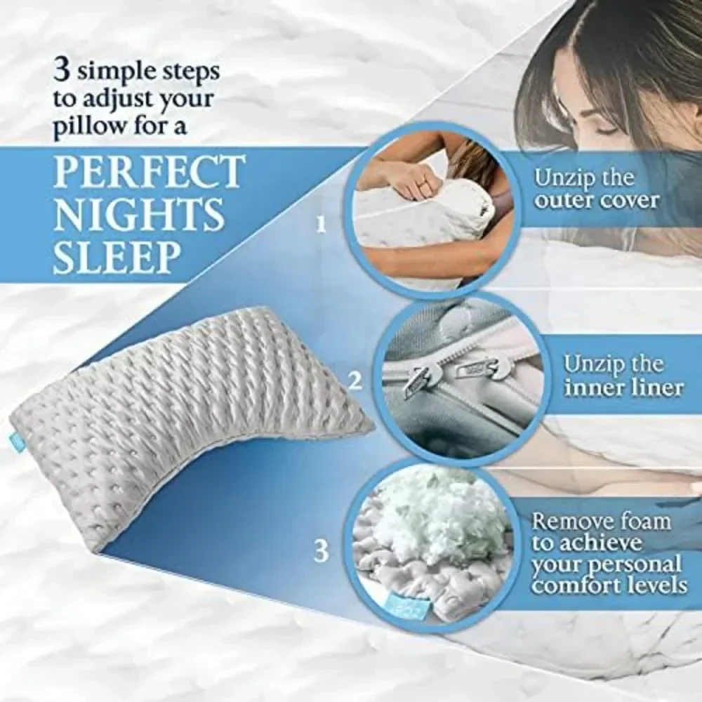 Adjustable Memory Foam King Size Pillow - Image 3