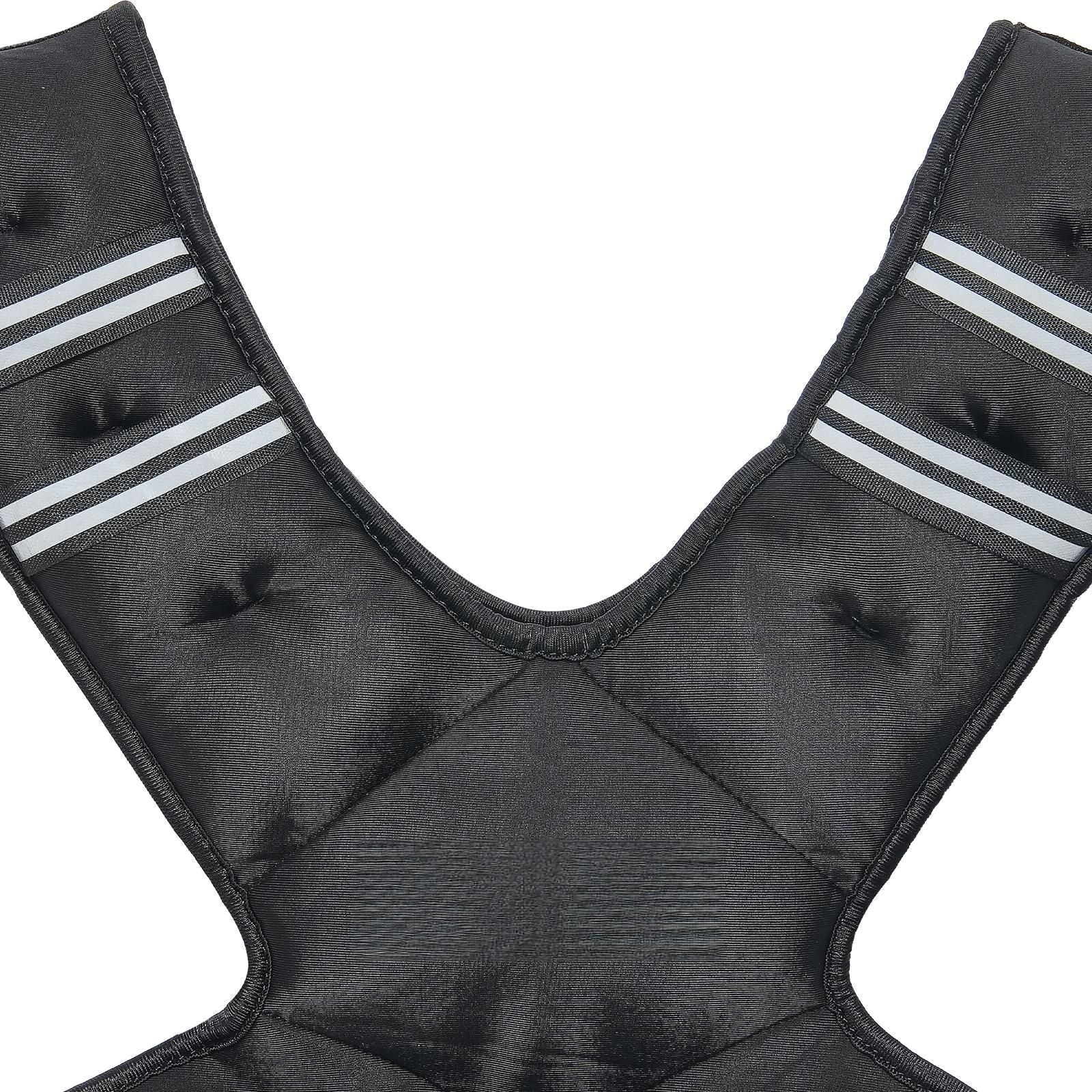 Adjustable Weighted Vest, 20-32lb Weight Vest with 6 Ironsand Weights and Reflective Stripe, Body Weight Vest Exercise Set for Men Women, Workout Equipment for Strength Training Running Jogging - Image 10