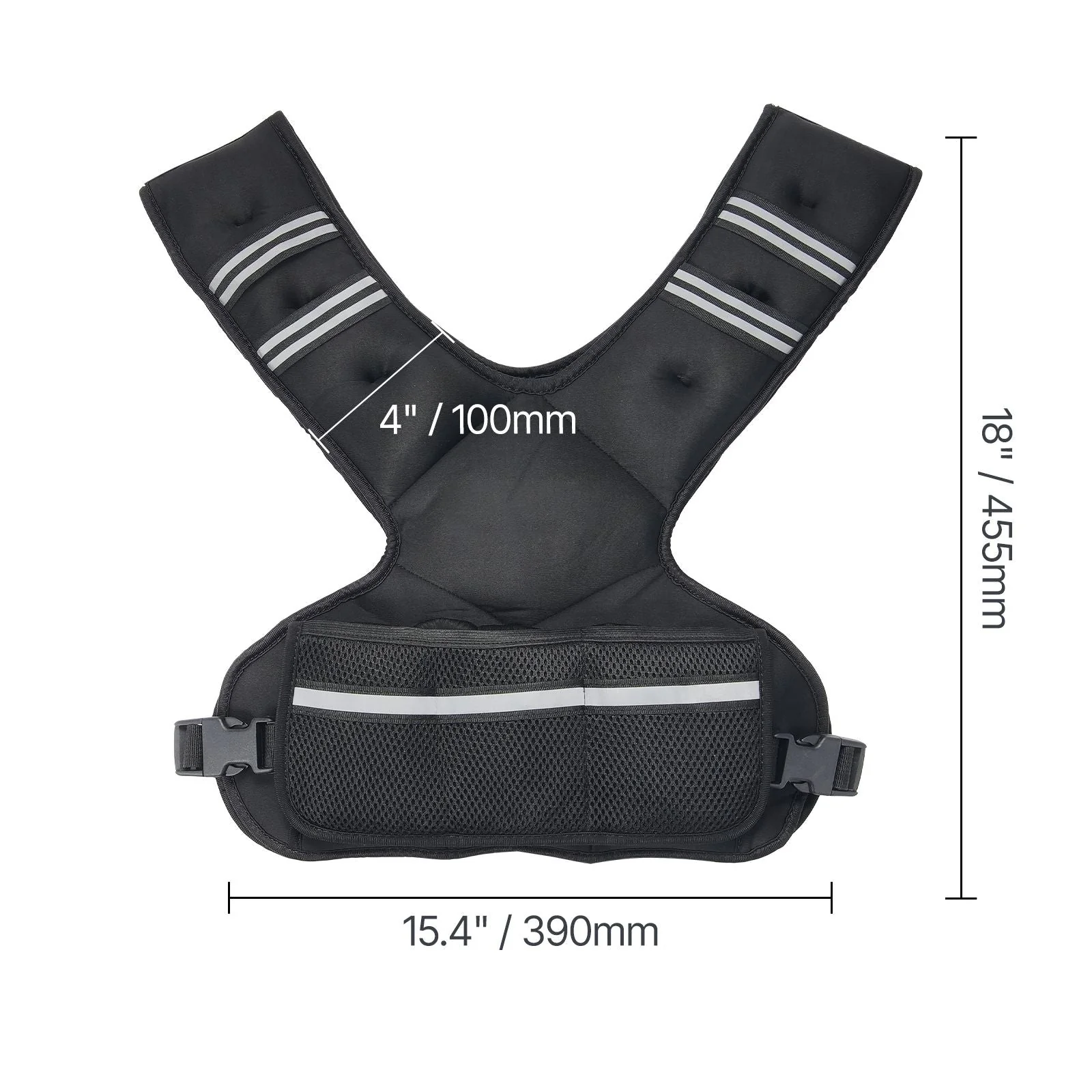 Adjustable Weighted Vest, 20-32lb Weight Vest with 6 Ironsand Weights and Reflective Stripe, Body Weight Vest Exercise Set for Men Women, Workout Equipment for Strength Training Running Jogging - Image 5