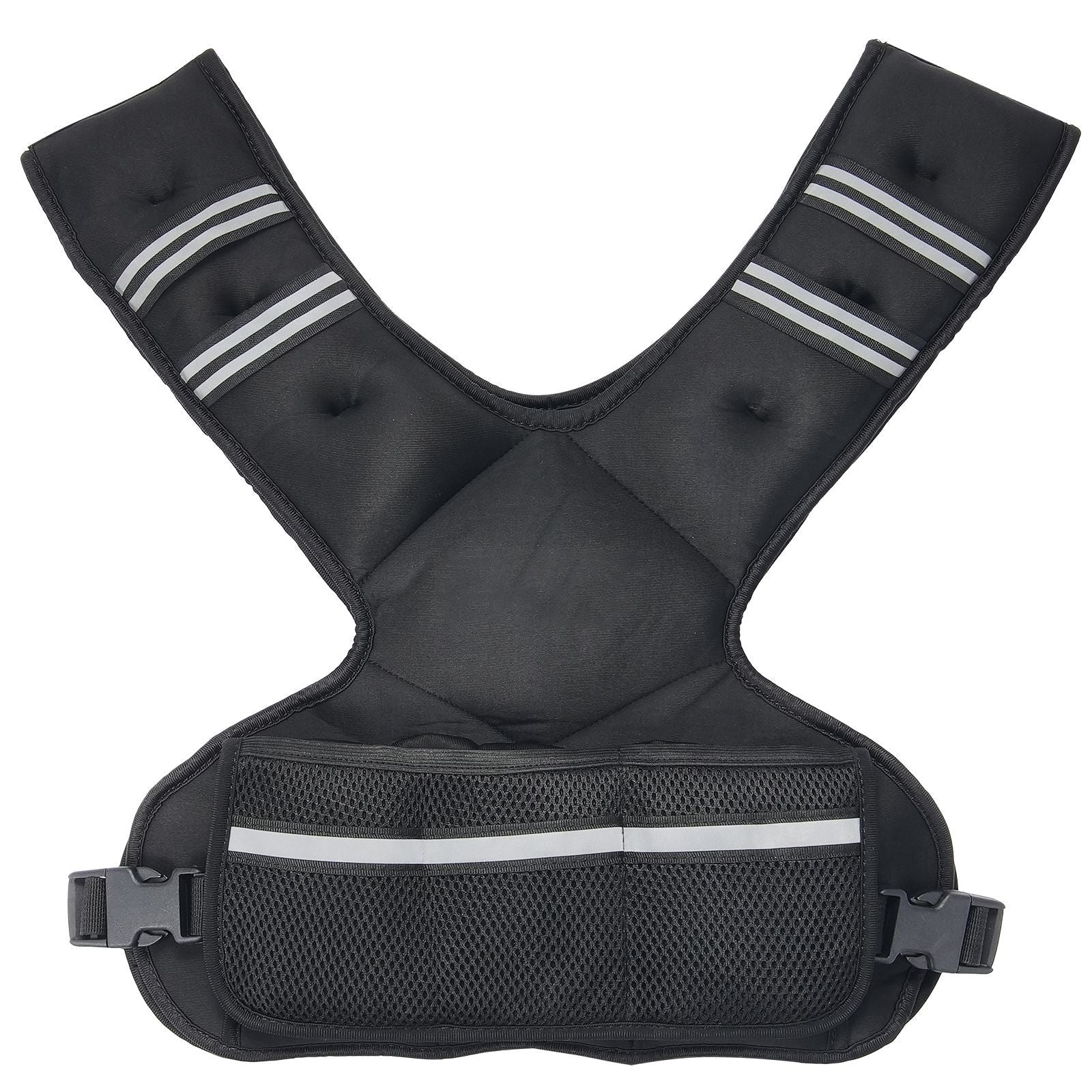 Adjustable Weighted Vest, 20-32lb Weight Vest with 6 Ironsand Weights and Reflective Stripe, Body Weight Vest Exercise Set for Men Women, Workout Equipment for Strength Training Running Jogging - Image 8