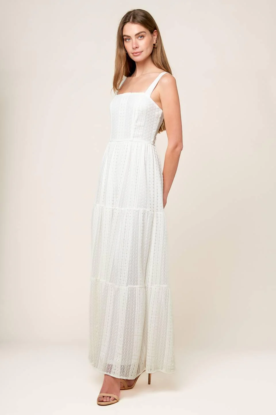 After the Rain White Lace Maxi Dress - Image 6
