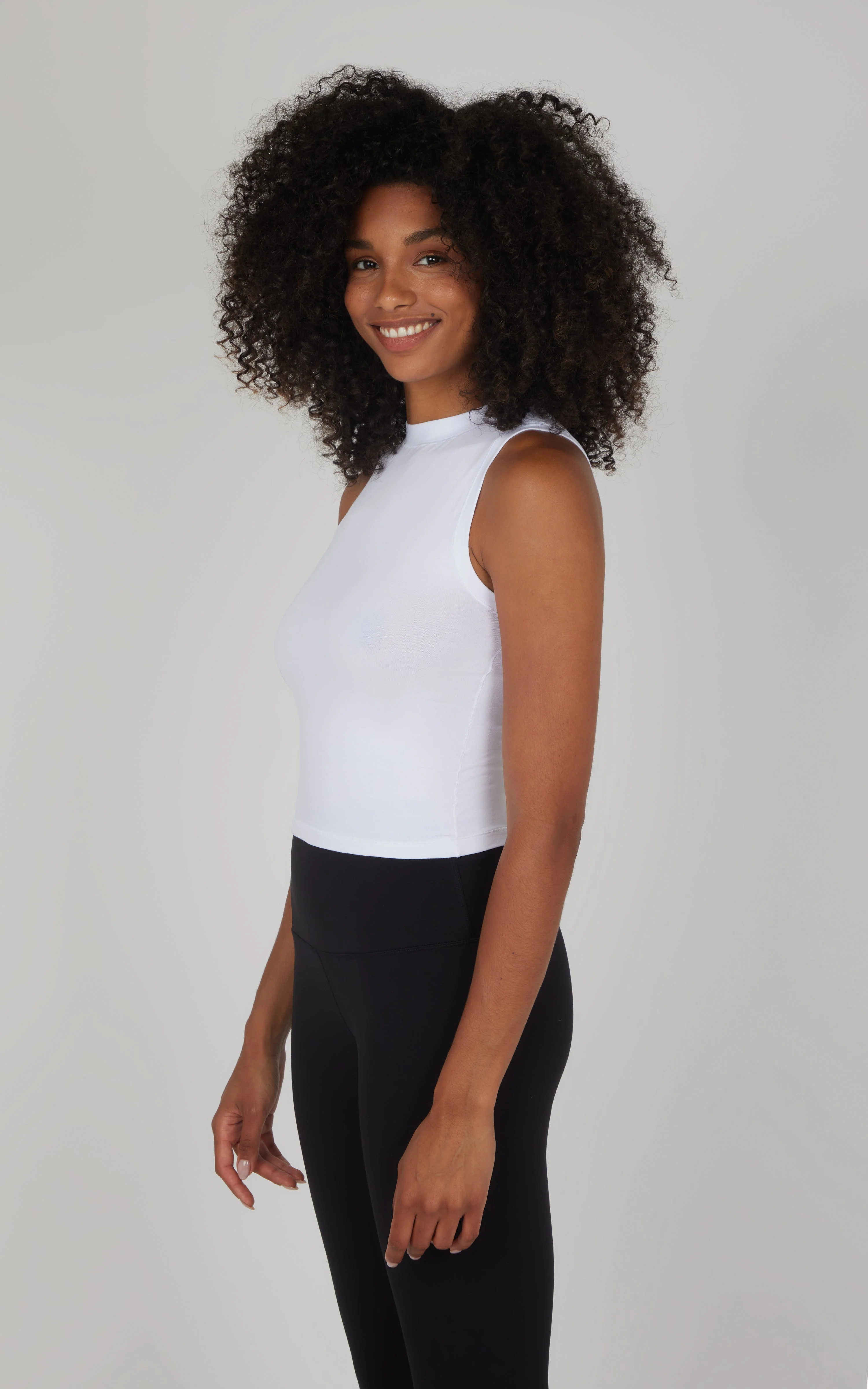 Airlite Cotton Mock Neck Tank - Image 4