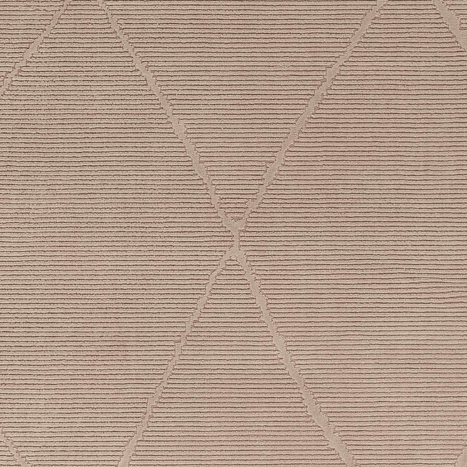 Aldis Tan Plush Textured Washable Rug - Clearance - Image 4