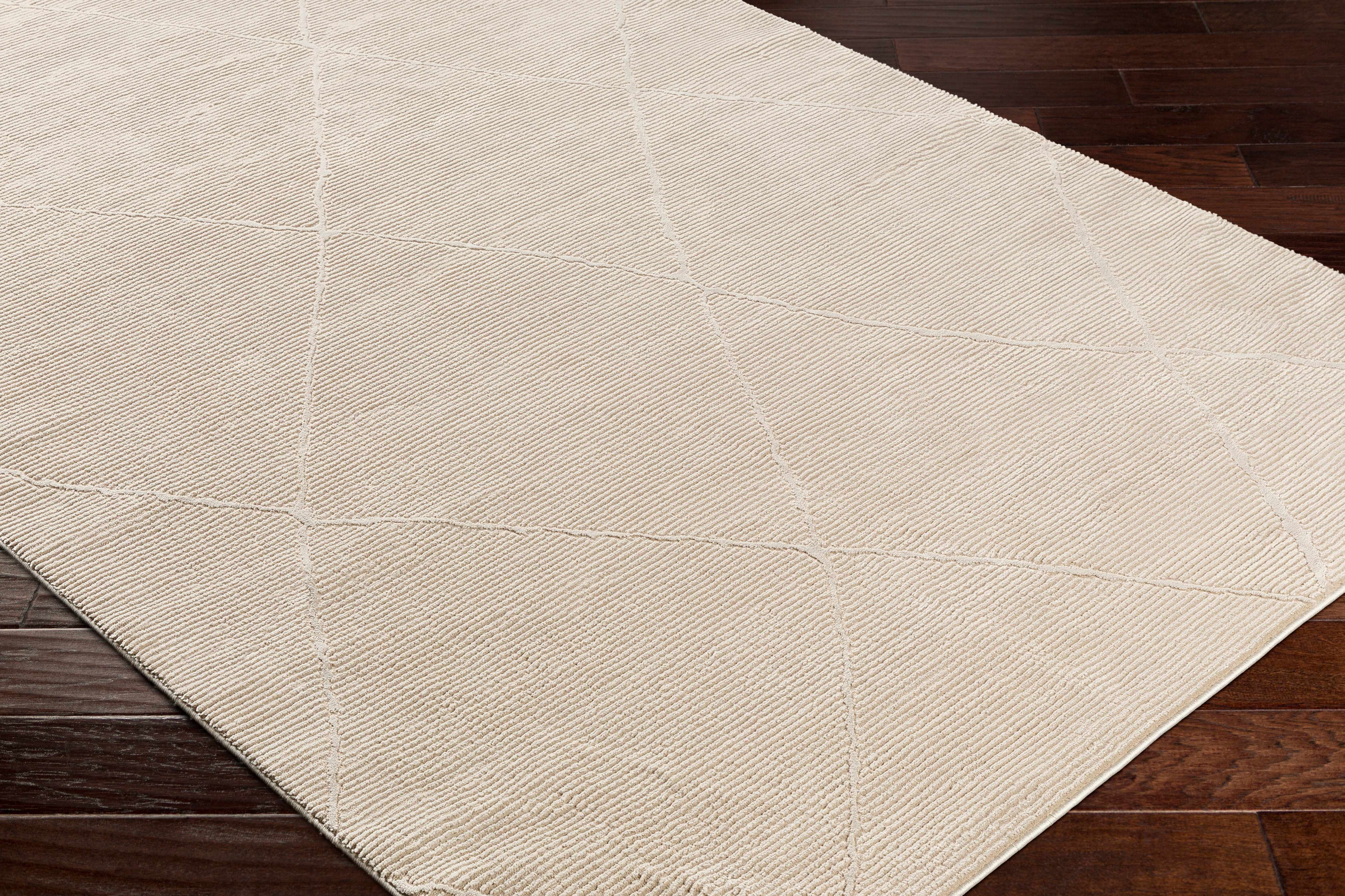 Aldis Tan Plush Textured Washable Rug - Clearance - Image 7