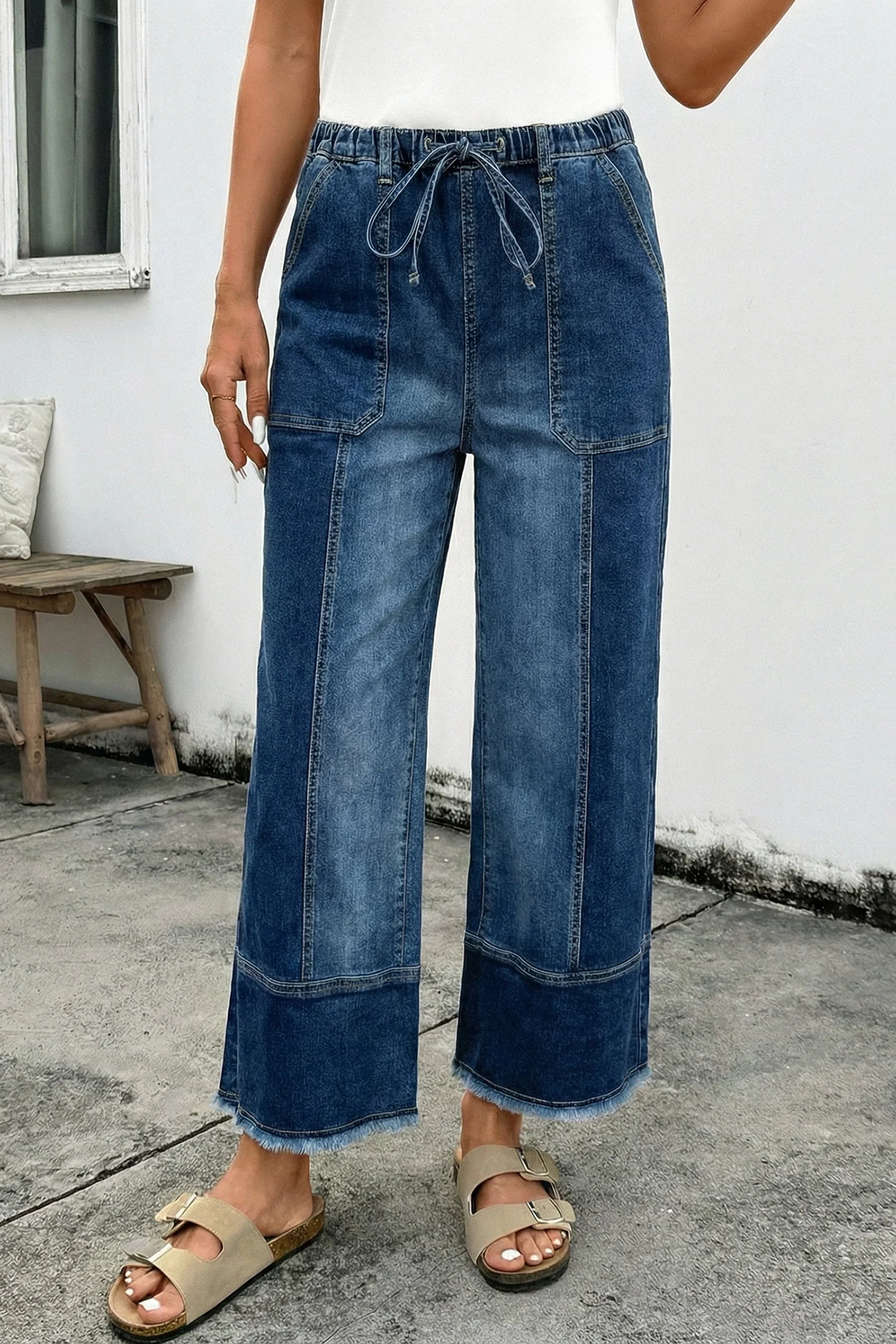 Threaded Pear Aleah Hem Wide Leg Pants - Image 6