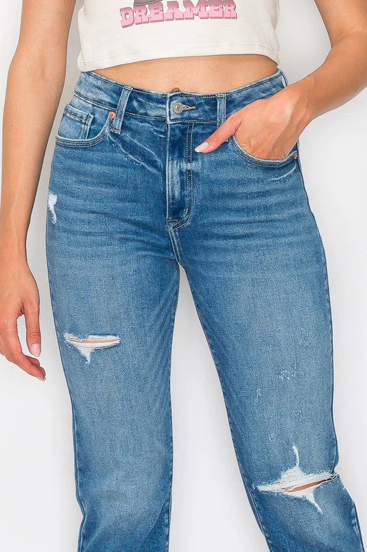 Alexa High Rise Tapered Leg Mom Jeans - Image 16