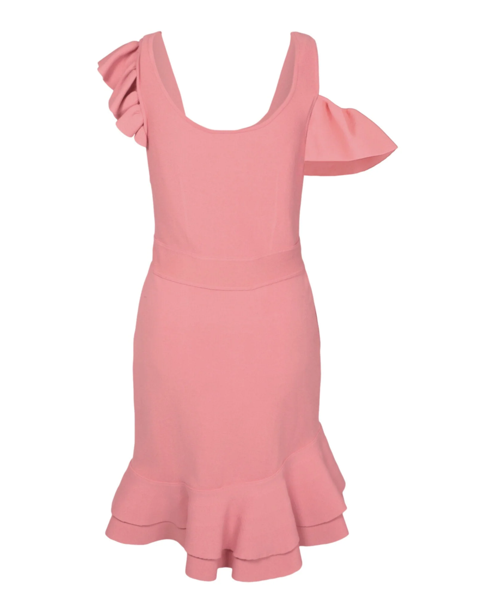 Alexander McQueen Women's Compact Knit Mini Ruffle Dress - Image 2
