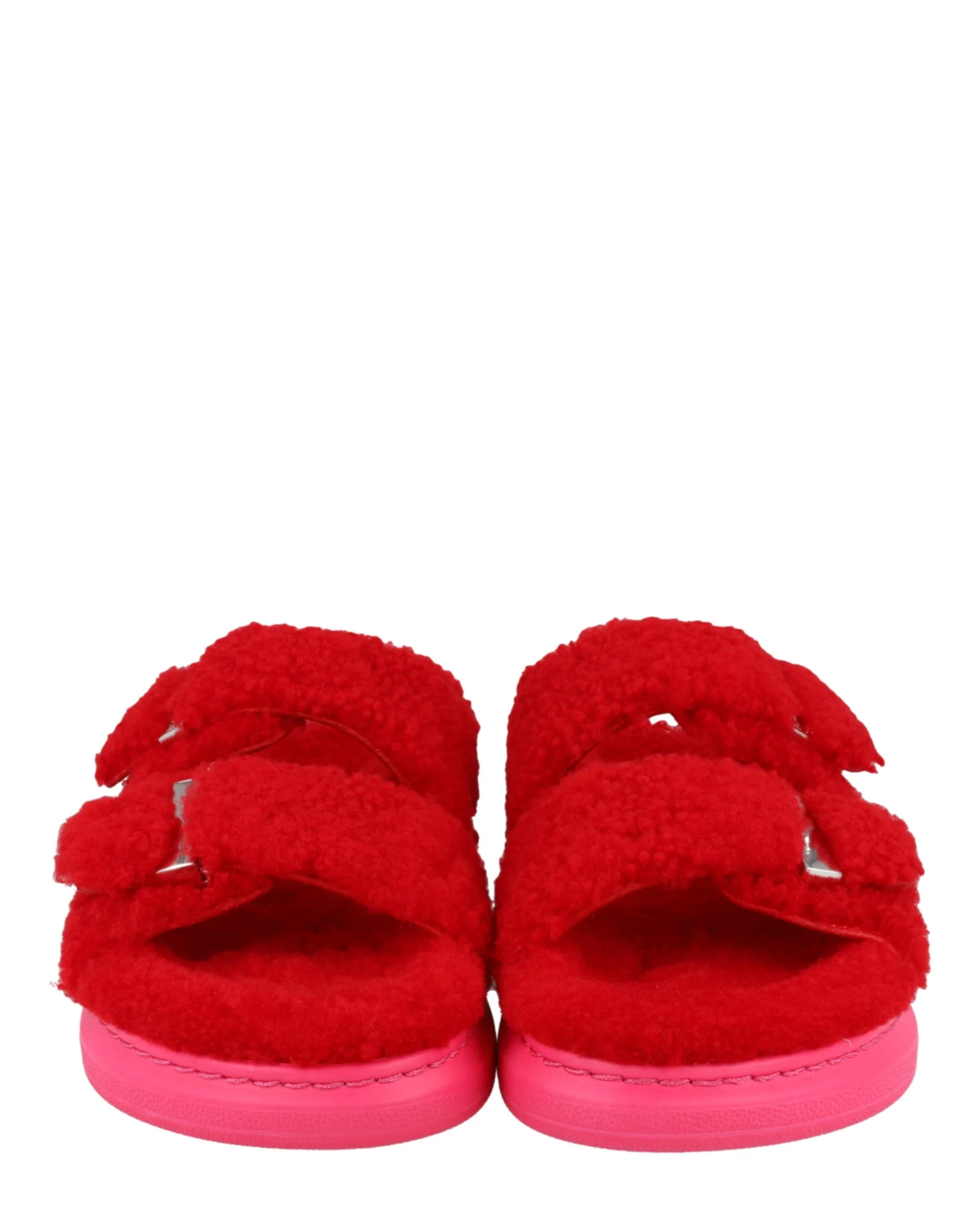 Alexander McQueen Women's Shearling Slide Sandals - Image 5