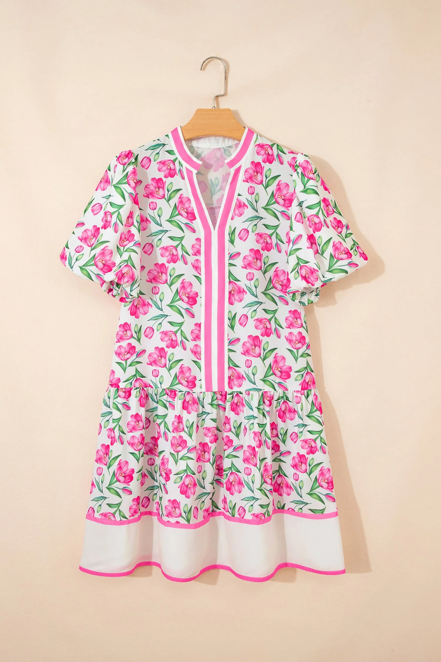 Threaded Pear Aliya Block Trim Short Dress - Image 4