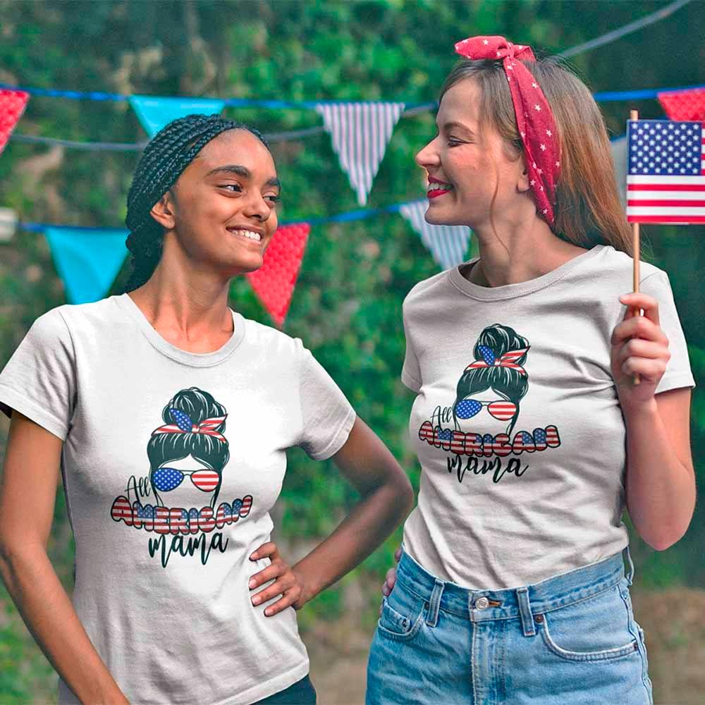 All American Mama 4th Of July Mom T-shirt - Image 2