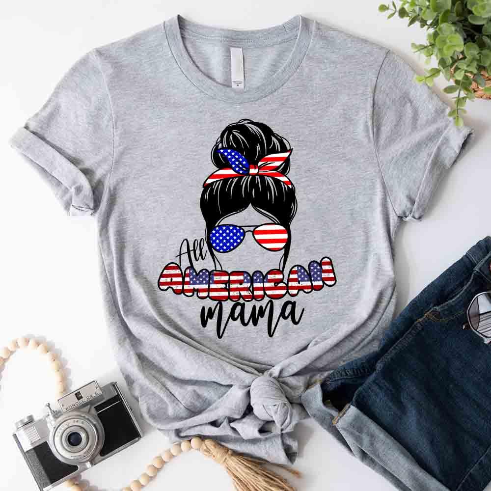 All American Mama 4th Of July Mom T-shirt - Image 8