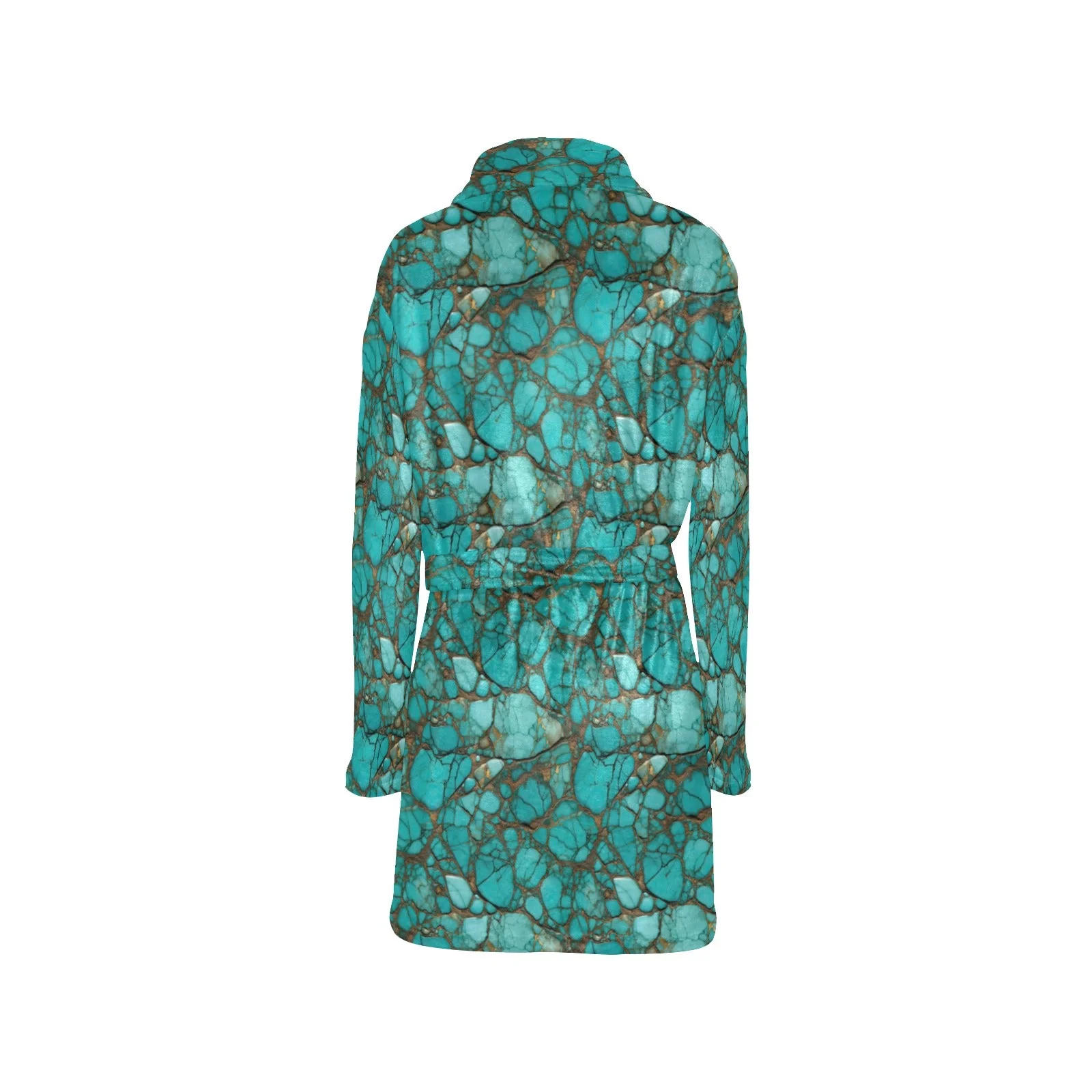 All Turquoise Women's Bath Robe - Image 4