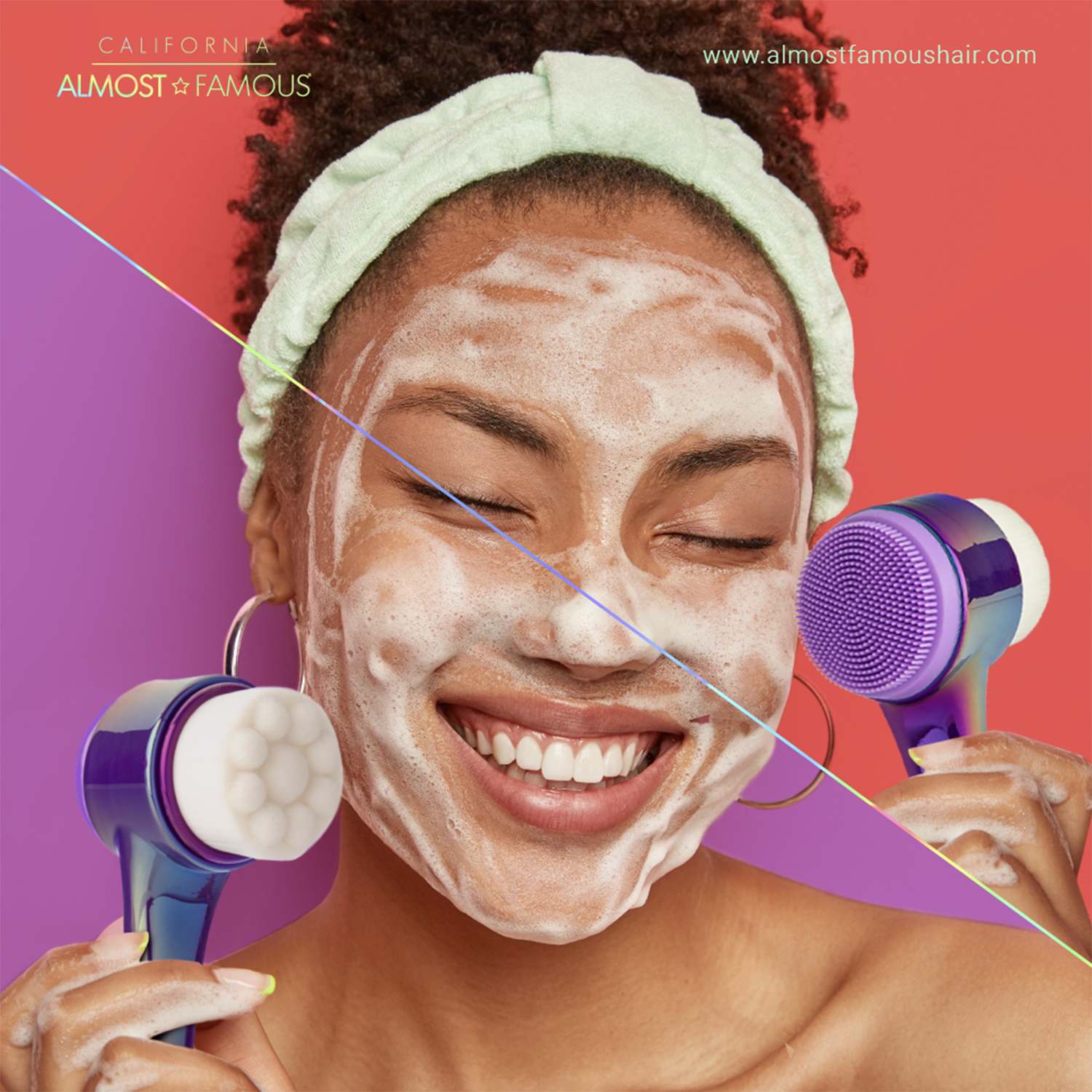 Almost FAMOUS "Cleanse It" 550K Microfiber 2-in-1 Exfoliator Brush - Image 8