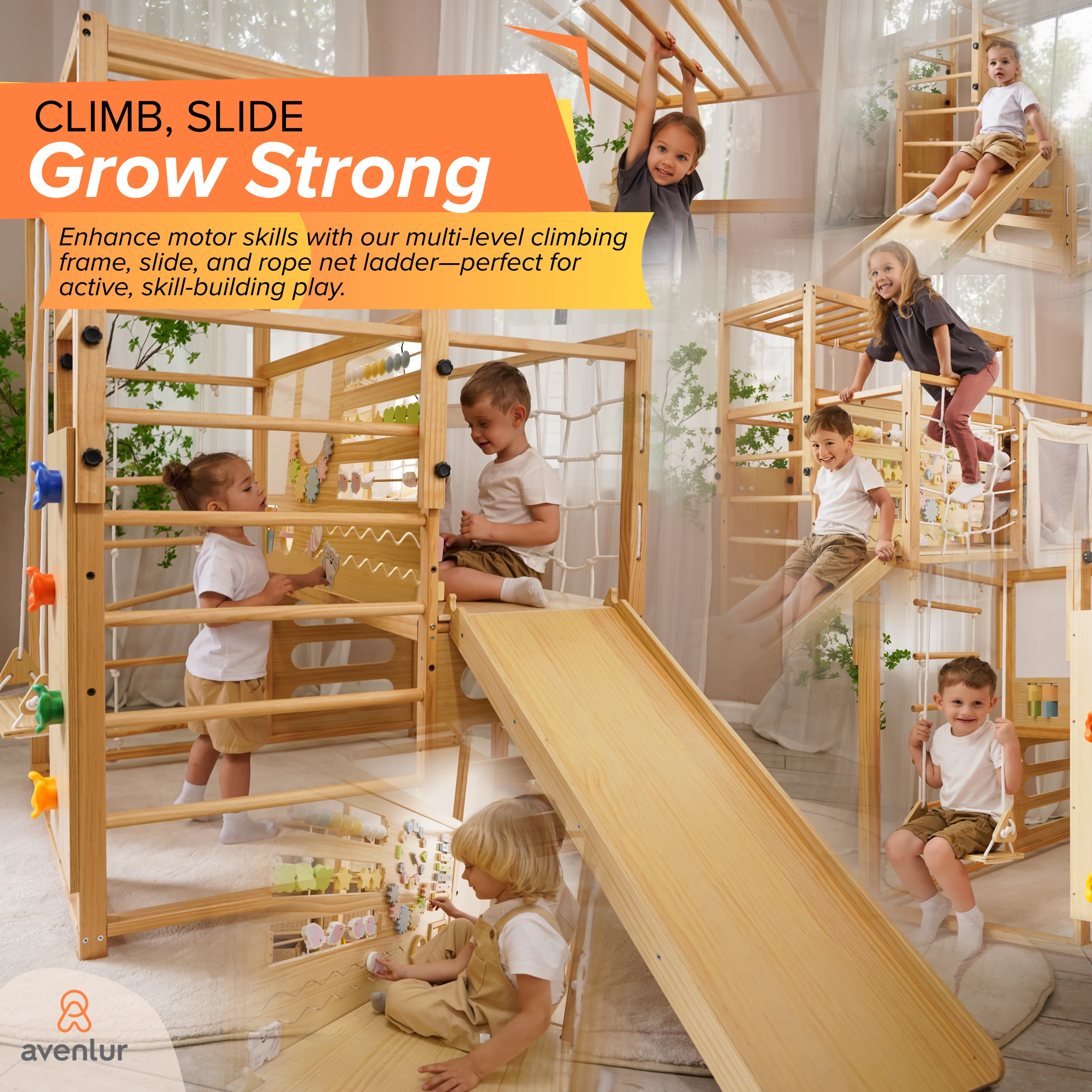 Alpine Adventure Indoor Play Gym – Climber, Slide & Kids Activity Set - Image 5
