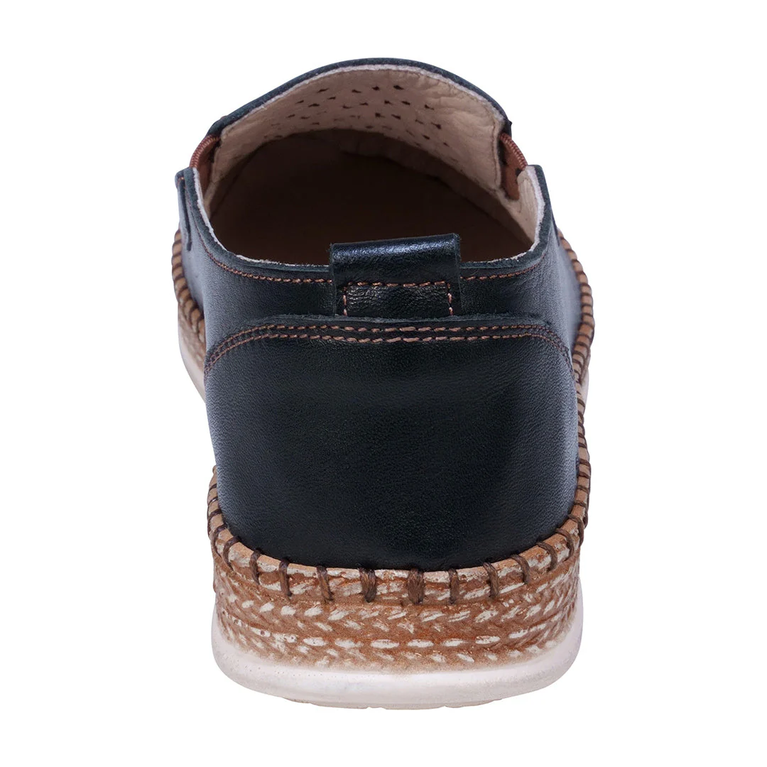 Amillie Black Perforated Leather Flats - Image 4